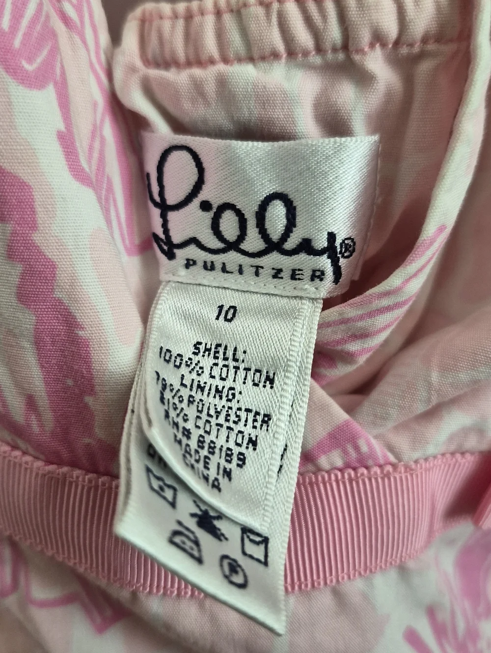 Lilly Pulitzer | size 10 | vintage halter sheath Mini Palm Pattern dress - Picture 8 of 8